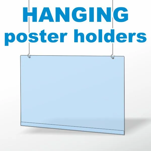 Hanging info poster holders