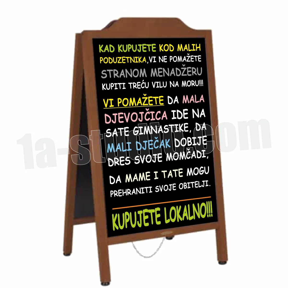 Drveni apano, reklamni stalak.