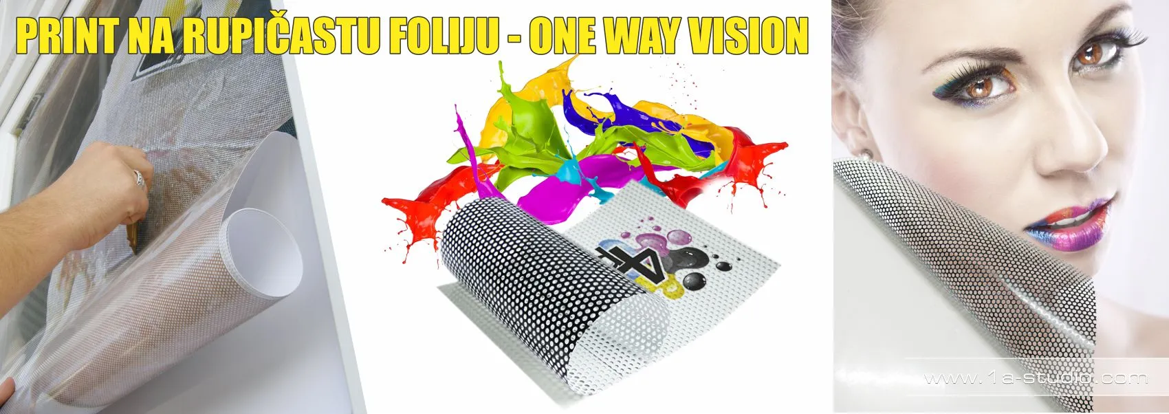 Usluga print na rupičastu foliju - One Way Vision.
