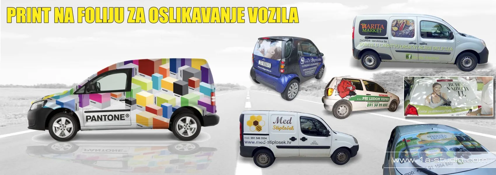 Print na foliju za oslikavanje vozila.